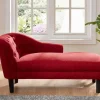 Vente-unique Chaise Longue-Chaise Longue - Hoek Rechts - Anouk Van Stof - Rood