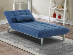 Vente-unique Chaise Longue-Chaise Longue Hornet - Blauw