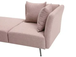 Vente-unique Chaise Longue-Chaise Longue Links Van Roze Stof Napasa