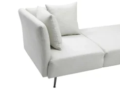 Vente-unique Chaise Longue-Chaise Longue Rechts Van Cremekleurige Stof Napasa