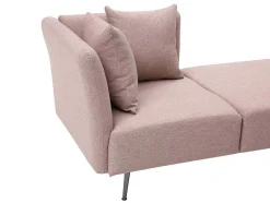 Vente-unique Chaise Longue-Chaise Longue Rechts Van Roze Stof Napasa