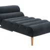 Vente-unique Chaise Longue-Chaise Longue/Bedbank Van Stof Cival - Antraciet