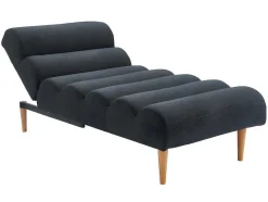 Vente-unique Chaise Longue-Chaise Longue/Bedbank Van Stof Cival - Antraciet