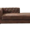 Vente-unique Chaise Longue-Chesterfield Chaise Longue - Hoek Rechts - Shirel Van Microvezel Met Lived-In Leeraspect