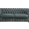 LINEA SOFA Aanbiedingen: Zitbank & Fauteuil-Chesterfield 3-Zitsbank Brenton 100% Buffelleer - Spaans Groen