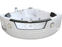 ELITESHOPPING Massagebad-Chrotherapie Hydromassagebad 140 X 140 Cm Dubbele Pomp 20 Jets Camelia