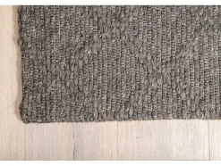 Vente-unique Woonkamertapijt-Cloudy Vloerkleed 300X200 Cm Wol Grijs.