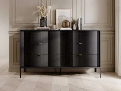 PASCAL MORABITO Ladekast-Commode Met 6 Lades - Zwart - Liouba - Van