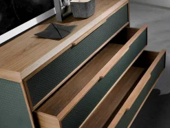 Angel Cerda Ladekast-Commode Van Pvc Donkergroen En Walnoot 7150