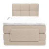Palacio Elektrisch Relaxatiebed-Complete Boxspringset Met Gestoffeerd Hoofdbord Elektrisch Verstelbare Relaxbedbodems Met Matras Met Topmatras 100 X 200 Cm Stoffen Bekleding Beige Lodi Van