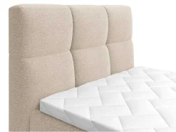Palacio Elektrisch Relaxatiebed-Complete Boxspringset Met Gestoffeerd Hoofdbord Elektrisch Verstelbare Relaxbedbodems Met Matras Met Topmatras 100 X 200 Cm Stoffen Bekleding Beige Lodi Van