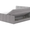 Palacio Boxspringbed-Complete Set Boxspring Met Verstelbaar Hoofdeinde + Bedbodem-Kist + Matras + Dekmatras Verone - Lichtgrijs - 160X200 Cm