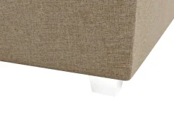 Ysmée Boxspringbed-Complete Set Met Boxspring En Hoofdbord + Bedbodem + Matras + Topmatras - 180 X 200 Cm - Stof - Beige - Onan Van Ysmee