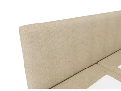 Ysmée Boxspringbed-Complete Set Met Boxspring En Hoofdbord + Bedbodem + Matras + Topmatras - 160 X 200 Cm - Stof - Beige - Onan Van Ysmee