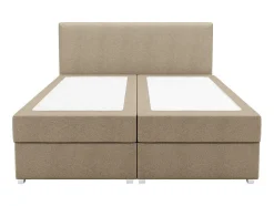 Ysmée Boxspringbed-Complete Set Met Boxspring En Hoofdbord + Bedbodem + Matras + Topmatras - 160 X 200 Cm - Stof - Beige - Onan Van Ysmee