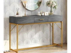 ModernLuxe Sidetable-Console Met 1 Lade - Moderne Stijl - Grijs