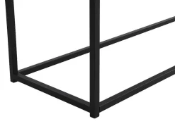 Vente-unique Sidetable-Consoletafel Met 2 Lades Van Mdf, Gehard Glas En Metaal - Licht Naturel - Camata