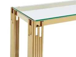 PASCAL MORABITO Sidetable-Consoletafel Van Gehard Glas En Roestvrij Staal - Goudkleurig - Nomelano - Van