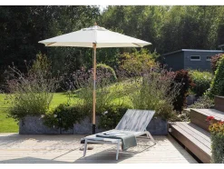 Vente-unique Parasol-Corypho Parasol Met Kantelfunctie Wit.