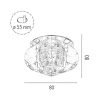EPIKASA Plafondlamp-Cristaldream Plafondlamp, Chroom, 12X8X8 Cm,