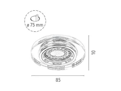 EPIKASA Tuinlamp-Cristaldream Spot, Chroom, 8,5X8,5X1 Cm,