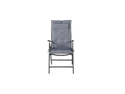 Vente-unique Tuindecoratie-Cushio Tuinkussen Met Hoofdsteun Voor 5 Pos. Fauteuil Grijs.