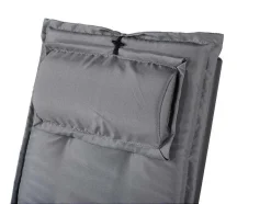 Vente-unique Tuindecoratie-Cushio Tuinkussen Met Hoofdsteun Voor 5 Pos. Fauteuil Grijs.