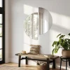 Vente-unique Spiegel-Decoratieve Halfcirkel Wandspiegel 1/2 O60