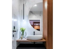 Vente-unique Spiegel-Decoratieve Halfcirkel Wandspiegel 1/2 O60