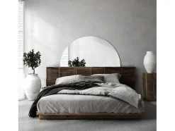 Vente-unique Spiegel-Decoratieve Halfcirkel Wandspiegel 1/2 O60