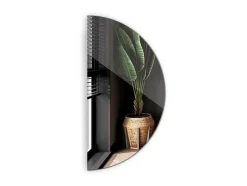 Vente-unique Spiegel-Decoratieve Halfcirkel Wandspiegel 1/2 O60