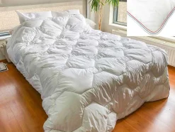 Palacio Dekbed-Dekbedovertrek Van Perkaal Katoen - 91 Draden/Cm - 220 X 240 Cm - 400 G/M - Wit - Auxence