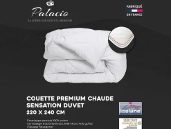 Palacio Dekbed-Dekbedovertrek Van Perkaal Katoen - 91 Draden/Cm - 220 X 240 Cm - 400 G/M - Wit - Auxence