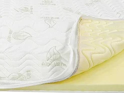 NATUREA Topmatras-Dekmatras Met Vormgeheugenschuim Aloe Vera Van - 160 X 200 Cm