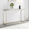 PASCAL MORABITO Sidetable-Design Sidetable Aretha - Marmer En Metaal - Wit En Goudkleurig - Van