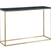 PASCAL MORABITO Sidetable-Design Sidetable Aretha - Marmer En Metaal - Zwart En Goudkleurig - Van