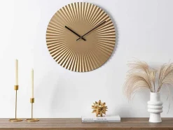 OZAIA Wandklok-Design Wandklok - D. 50 Cm - Metaal - Goudkleurig - Felinar