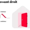 Vente-unique Voordeur-Deur Van Geglazuurd Staal En Inox H.207 X B.100 Cm Antraciet - Links Duwen - Braga