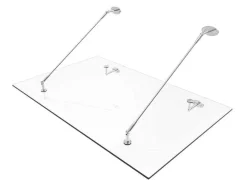Vente-unique Luifel En Afdak-Deurluifel Van Roestvrij Staal 150 X 100 Cm Plat En Kantelbaar, Zilver - Rami