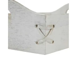 Vente-unique Tafelservies-Dienblad Mcw-C50 Shabby Look (Set Van 3), Wit, Shabby