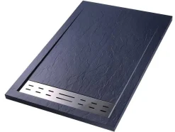 Shower & Design Douchebak-Douchebak Lyros Inclusief Sifon - 1600 X 800 X 40 Mm - Antraciet