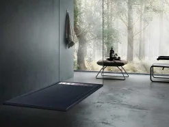Shower & Design Douchebak-Douchebak Lyros Inclusief Sifon - 1600 X 800 X 40 Mm - Antraciet