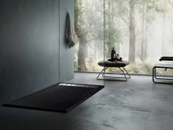 Shower & Design Douchebak-Douchebak Lyros Inclusief Sifon - 1600 X 800 X 40 Mm - Zwart