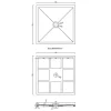 Shower & Design Douchebak-Douchebak Om Te Plaatsen Van Beton - L90 X B90 X H4 Cm - Zamzor