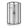 Shower & Design Douchecabine-Douchecabine Met Massagefunctie Van Bamboevezel - Mat Zwart - L80 X B80 X H225 Cm - Zalifa