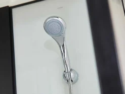 Shower & Design Douchecabine-Douchecabine Met Massagestralen Primea - 2 Zones Met Massagestralen - L90 X D90 X H215 Cm - Tropische Regenfunctie En Handdouchekop