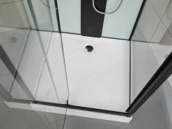 Shower & Design Douchecabine-Douchecabine Met Massagestralen Primea - 2 Zones Met Massagestralen - L90 X D90 X H215 Cm - Tropische Regenfunctie En Handdouchekop