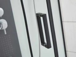 Shower & Design Douchecabine-Douchecabine Met Massagestralen Primea - 2 Zones Met Massagestralen - L90 X D90 X H215 Cm - Tropische Regenfunctie En Handdouchekop
