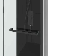 Shower & Design Douchecabine-Douchecabine Met Omkeerbare Plaatsingsrichting En Aanpasbare Hoogte - Zwart - L90 X B90 X H213/232 Cm - Damilu