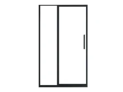 Shower & Design Douchewand-Douchedeur In Industriele Stijl - Zwart Mat - 120 X 195 Cm - Toroni
